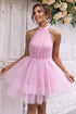 'Oriana' Halter Neck Backless Dress - Celes Fashion